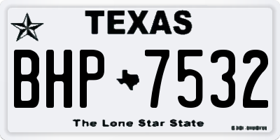 TX license plate BHP7532