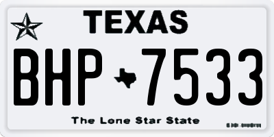 TX license plate BHP7533