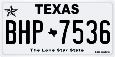 TX license plate BHP7536