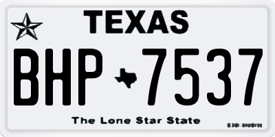 TX license plate BHP7537