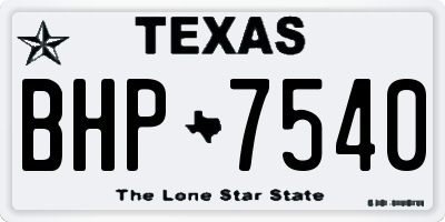 TX license plate BHP7540