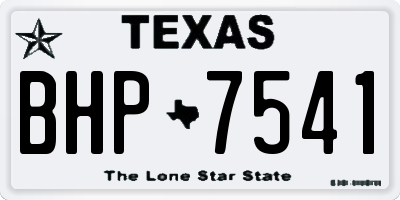 TX license plate BHP7541