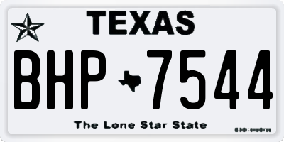 TX license plate BHP7544