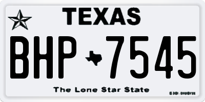TX license plate BHP7545