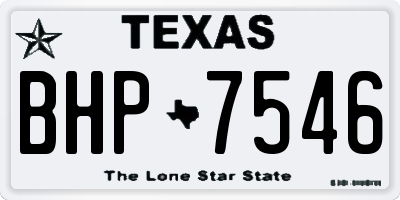 TX license plate BHP7546