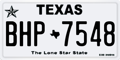 TX license plate BHP7548