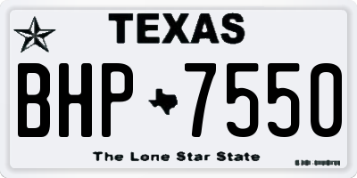 TX license plate BHP7550