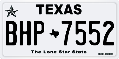 TX license plate BHP7552