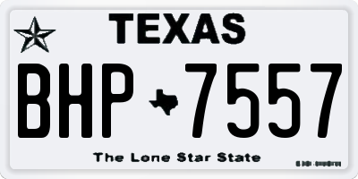 TX license plate BHP7557