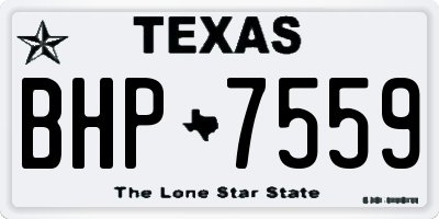 TX license plate BHP7559