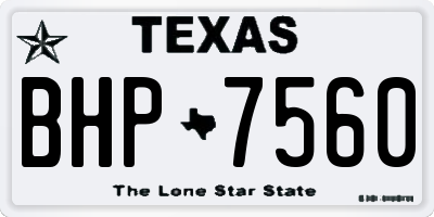 TX license plate BHP7560
