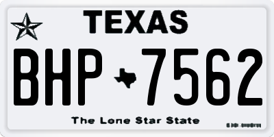 TX license plate BHP7562