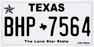 TX license plate BHP7564