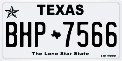 TX license plate BHP7566