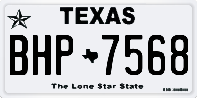 TX license plate BHP7568