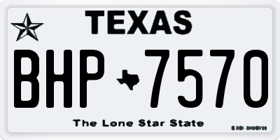 TX license plate BHP7570