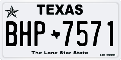 TX license plate BHP7571