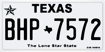 TX license plate BHP7572