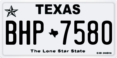 TX license plate BHP7580