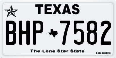 TX license plate BHP7582