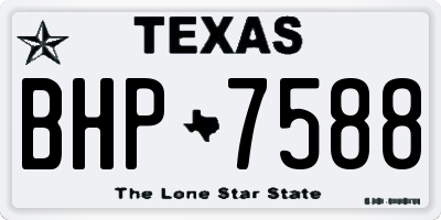 TX license plate BHP7588