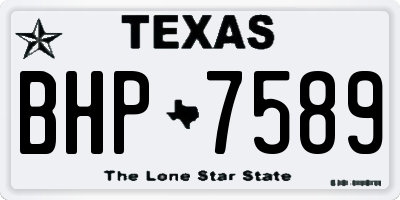 TX license plate BHP7589
