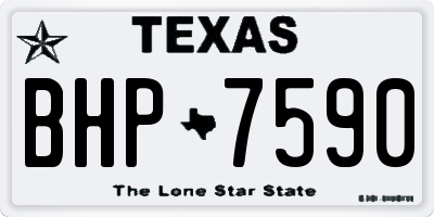 TX license plate BHP7590