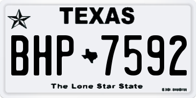 TX license plate BHP7592