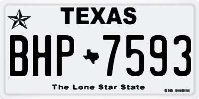 TX license plate BHP7593