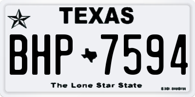 TX license plate BHP7594