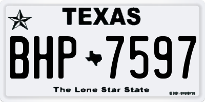 TX license plate BHP7597