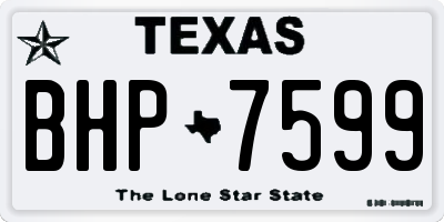 TX license plate BHP7599