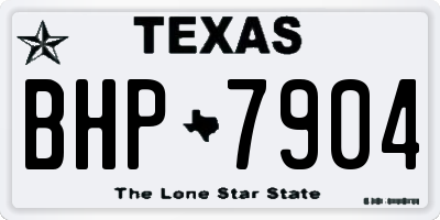 TX license plate BHP7904