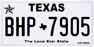 TX license plate BHP7905