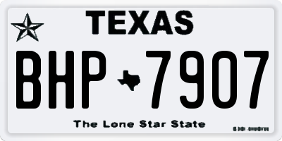 TX license plate BHP7907