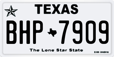 TX license plate BHP7909