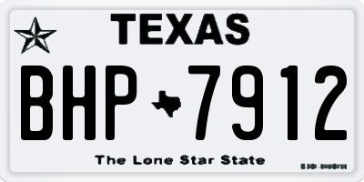 TX license plate BHP7912