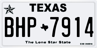 TX license plate BHP7914