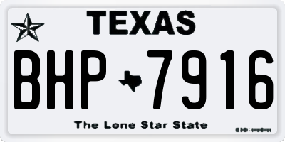 TX license plate BHP7916