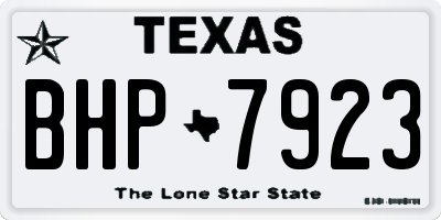 TX license plate BHP7923