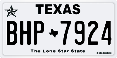 TX license plate BHP7924