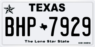 TX license plate BHP7929