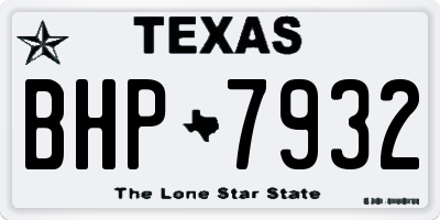 TX license plate BHP7932