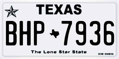 TX license plate BHP7936