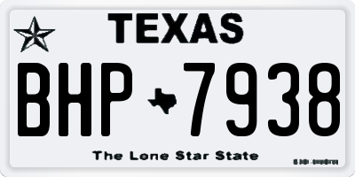 TX license plate BHP7938