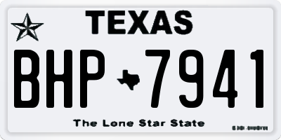 TX license plate BHP7941