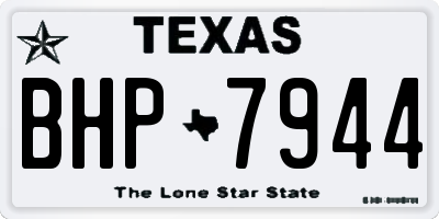 TX license plate BHP7944