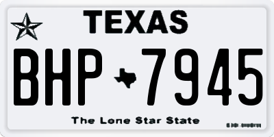 TX license plate BHP7945