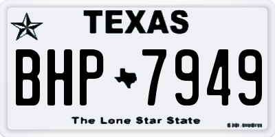 TX license plate BHP7949