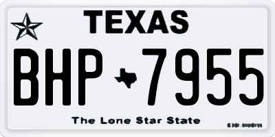 TX license plate BHP7955